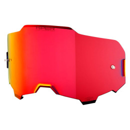 Cristal Recambio HiPER gafas Offroad 100% Armega Espejo Rojo