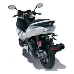 Portamatrículas ErMax con paso de rueda blanco y luz Led Honda PCX