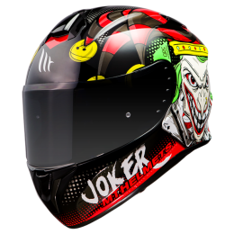 Casco MT Helmets FF106 Targo Joker A1 Negro Brillo