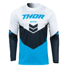 Camiseta Off-Road Infantil Thor Sector Chev Azul