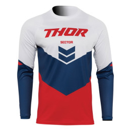 Camiseta Off-Road Infantil Thor Sector Chev Rojo/Azul