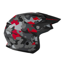 Casco trial Hebo Zone 5 AV Camo Rojo
