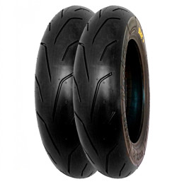 Juego de neumáticos 3.50-10 Semi-Slick Blackfire PMT