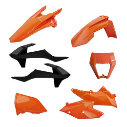 Kit de plásticos con mascara careta KTM EXC/EXC-F 17-19 Color OEM Polisport