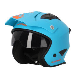 Casco Trial Acerbis Jet Aria 2206 Azul 2 Mate