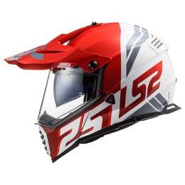 Casco Cross LS2 MX436 Pioneer EVO Evolve Rojo Blanco