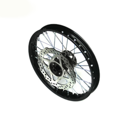 Llanta delantera aluminio completa 1.4x14" buje CNC Pitbike YCF