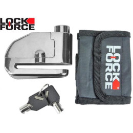 Cadeado anti-roubo para disco de travão Lockforce com alarme Cromado