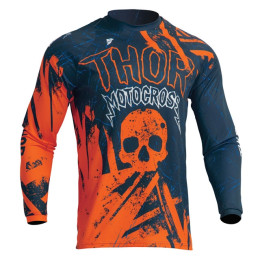 Camisola Off-Road Infantil Thor Sector Gnar - Azul/Laranja