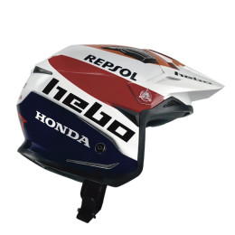 Casco trial Hebo Zone 5 Air Montesa Team III Blanco