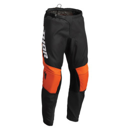 Calças Off-Road Infantil Thor Sector Chev - Cinzento/Laranja