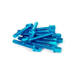 Tornillos para el carter (Kit) STR8-Tuning! "NewStyle" Piaggio/Gilera - azul (aluminio)