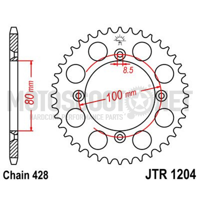 JTR1204.46 JT 428 Rear Sprocket