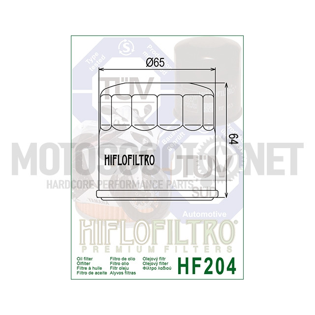 Hi Flo Oil Filter HF204 Honda CB CBR CBF CRF 1000 