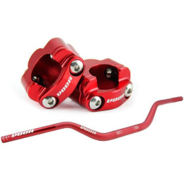 Kit handlebar and brackets CNC HB28 VOCA Racing - Red