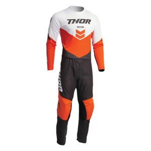 2019 Thor Sector Shear Light Grey Red Kids Motocross Offroad Race Jersey Youth 